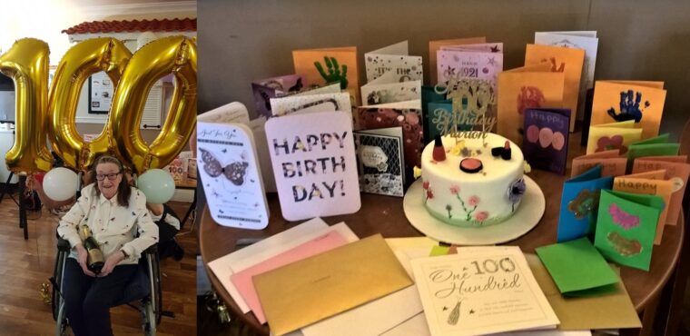 resident received over 100 cards on her 100th birthday