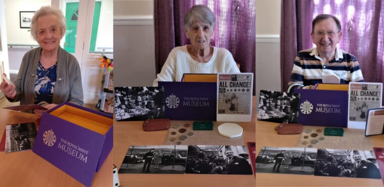 happy resident with royal mint museum box